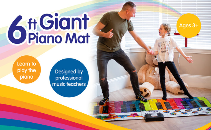 Rainbow Colours Giant 6F Piano Mat